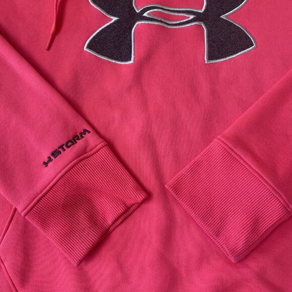 Under Armour Storm Hoodie Womens Medium Breast Cancer Awareness Hot Pink *Mark - Picture 4 of 8